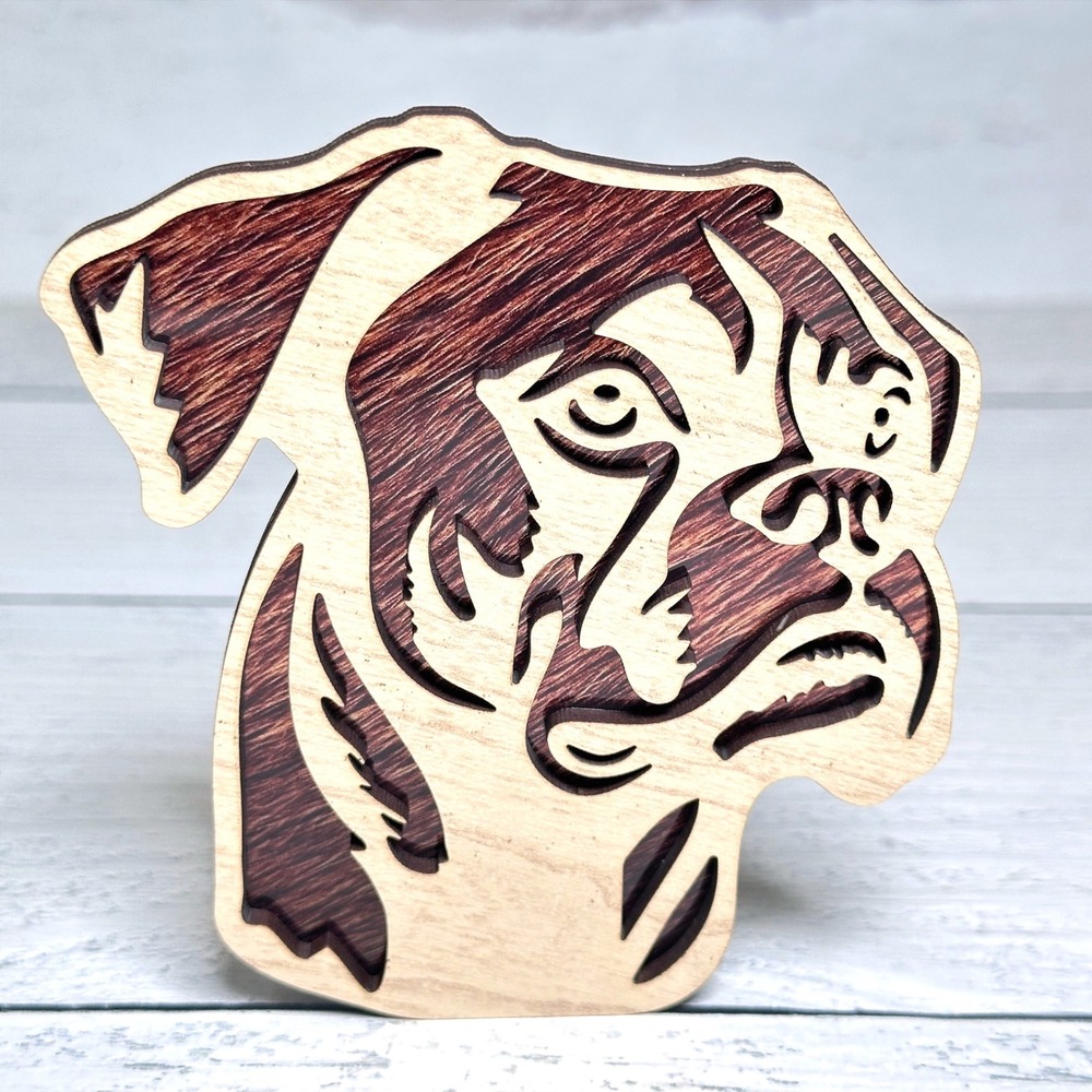 Boxer Dog Head Handmade Night Light Plug In - Picture 3 of 7